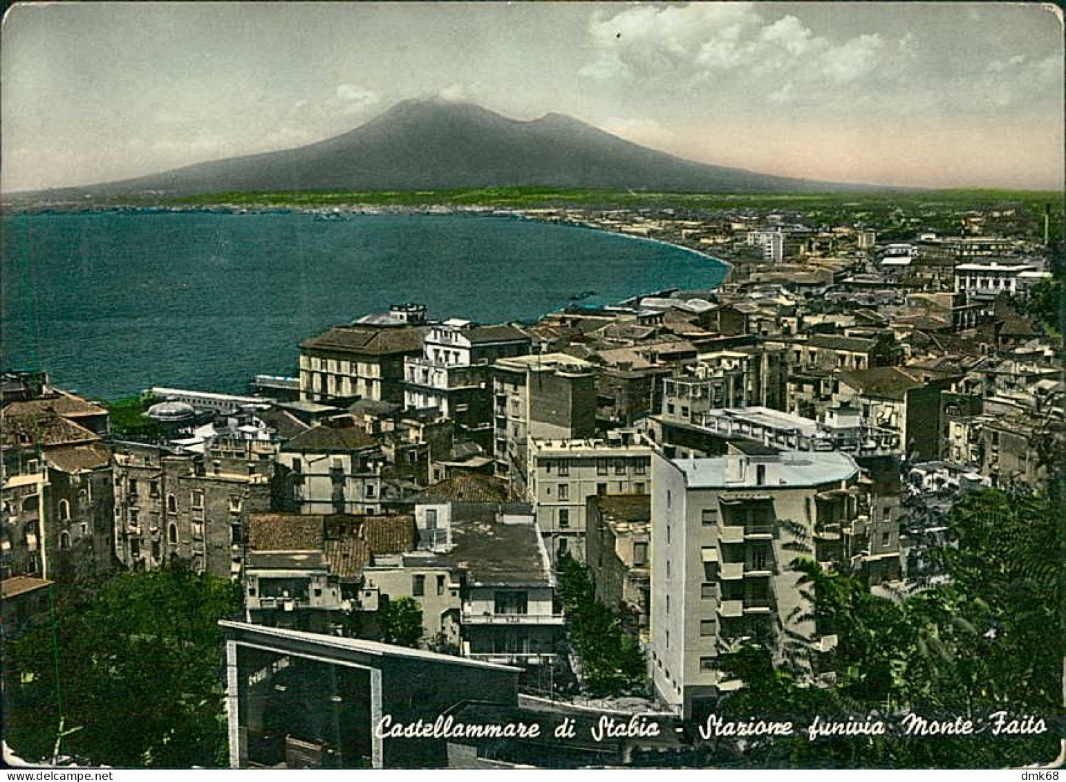 CASTELLAMMARE DI STABIA - STAZIONE FUNIVIA MONTE FAITO - EDIZIONE MOLINARI - SPEDITA 1957 (19565) - Castellammare Di Stabia