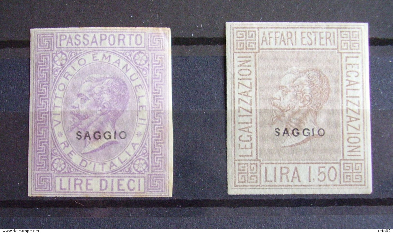 Due Rari Saggi Di Fiscali - Revenue Stamps