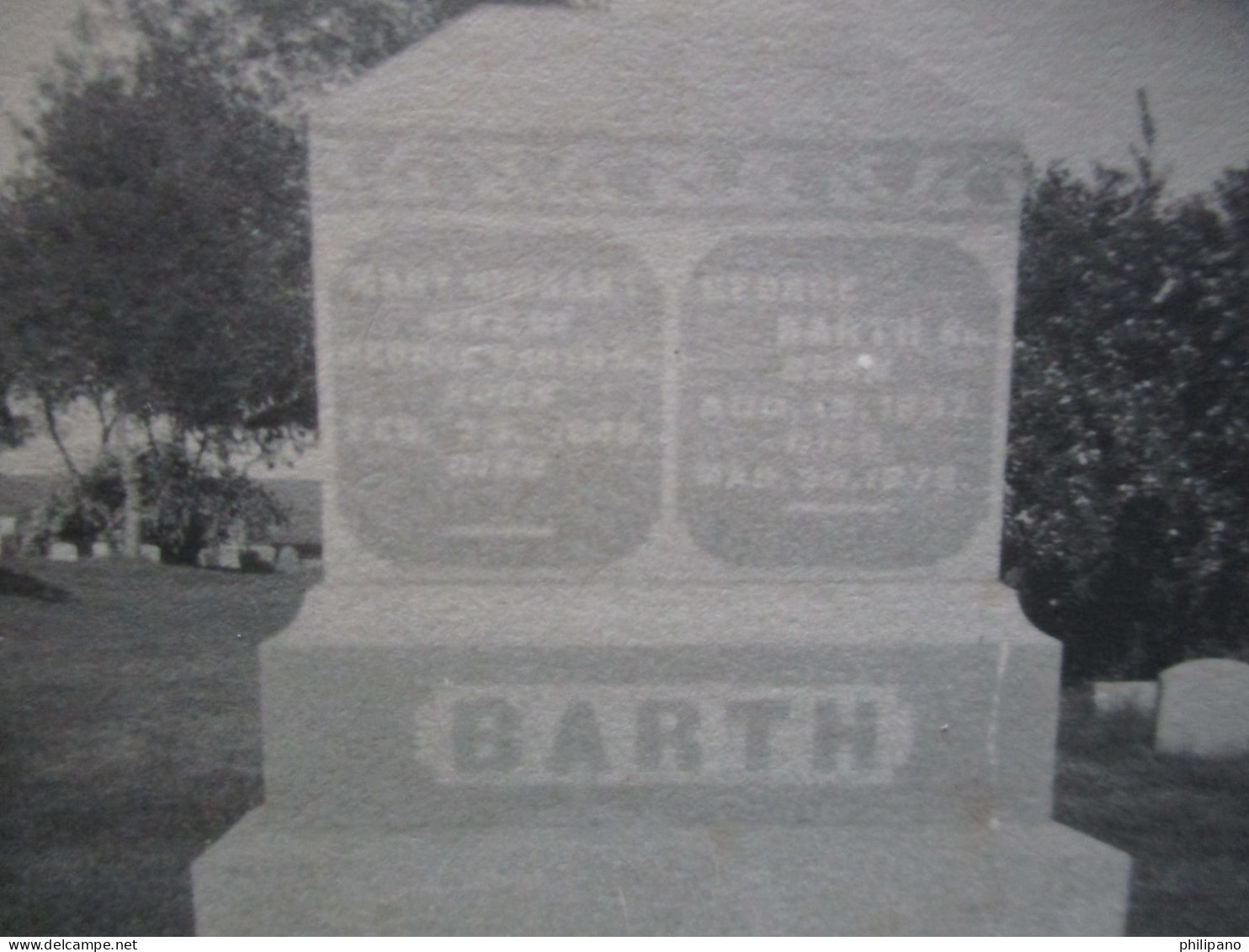 RPPC  Barth Tombstone.      Ref 6333 - Funeral