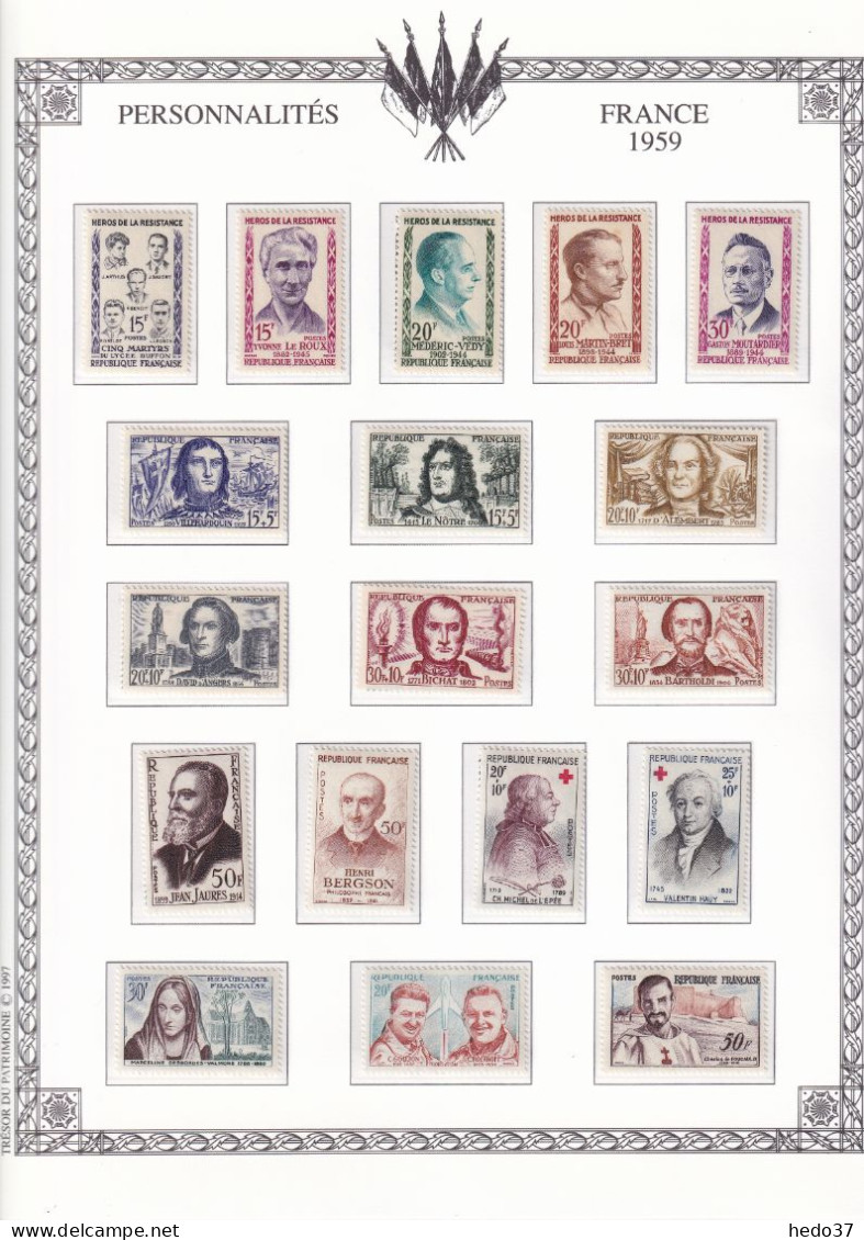 France Année Complète 1959 - N°1189/1229 - Neufs ** Sans Charnière - TB - 1950-1959