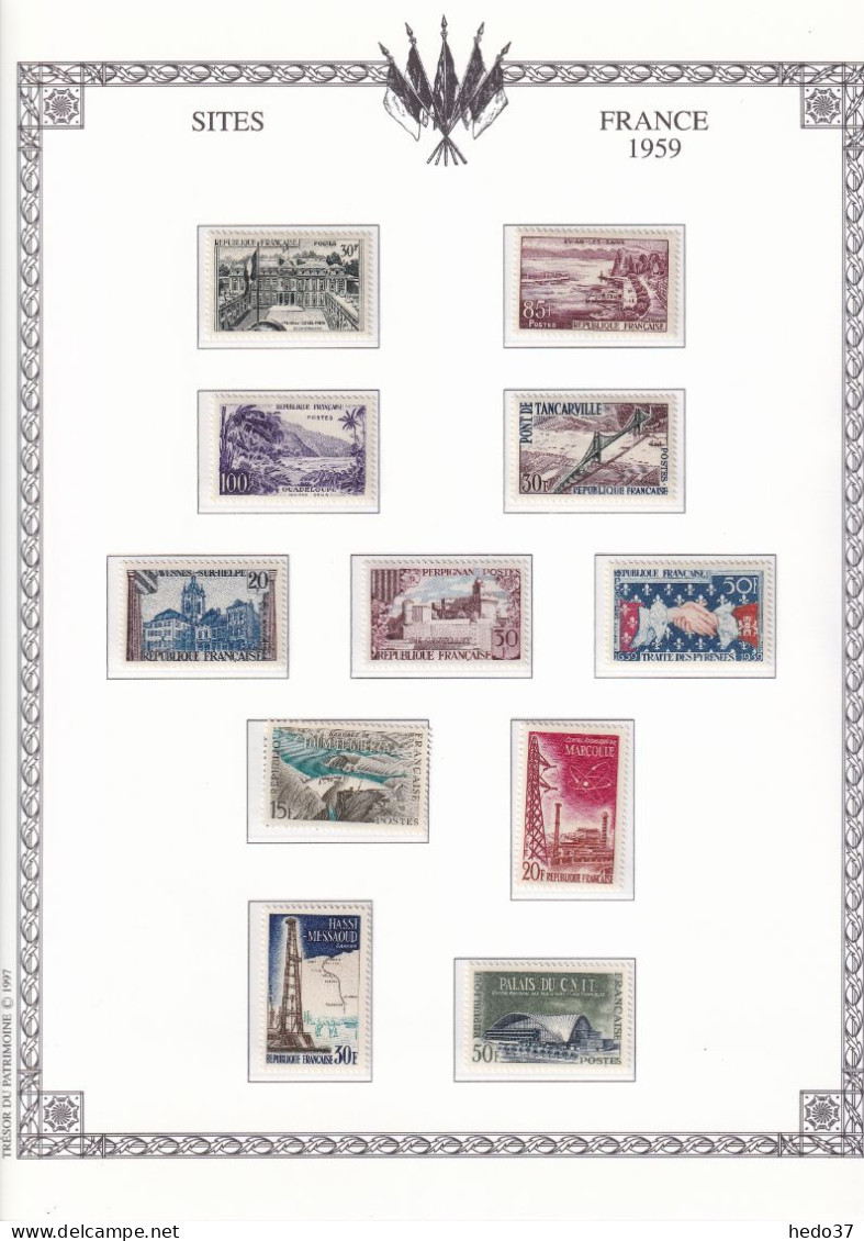 France Année Complète 1959 - N°1189/1229 - Neufs ** Sans Charnière - TB - 1950-1959