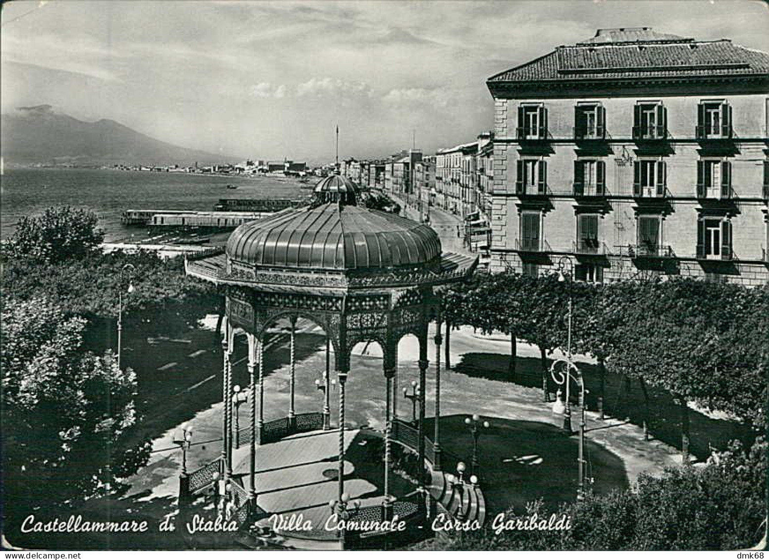 CASTELLAMMARE DI STABIA - VILLA COMUNALE -CORSO GARIBALDI - EDIZ. MOLINARI - SPEDITA 1954 (19567) - Castellammare Di Stabia