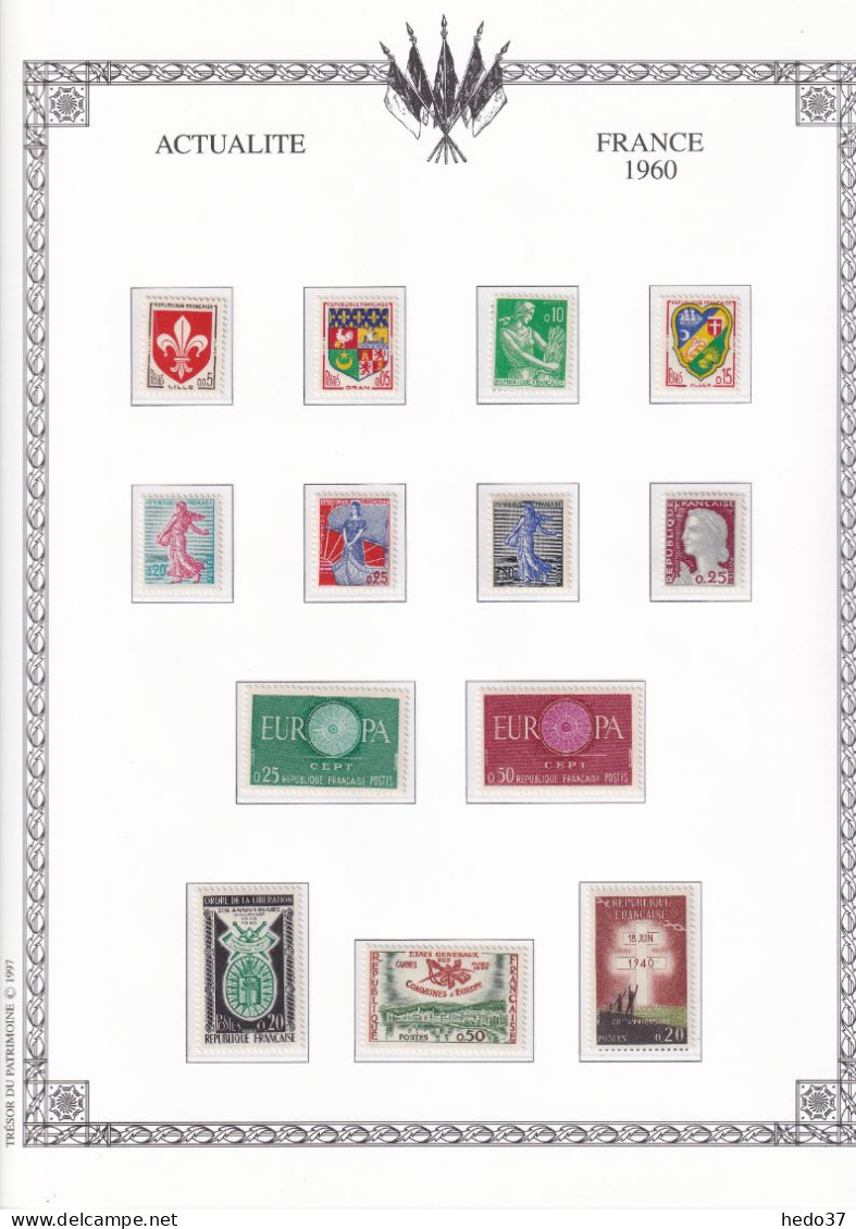 France Année Complète 1960 - N°1230/1280 - Neufs ** Sans Charnière - TB - 1960-1969