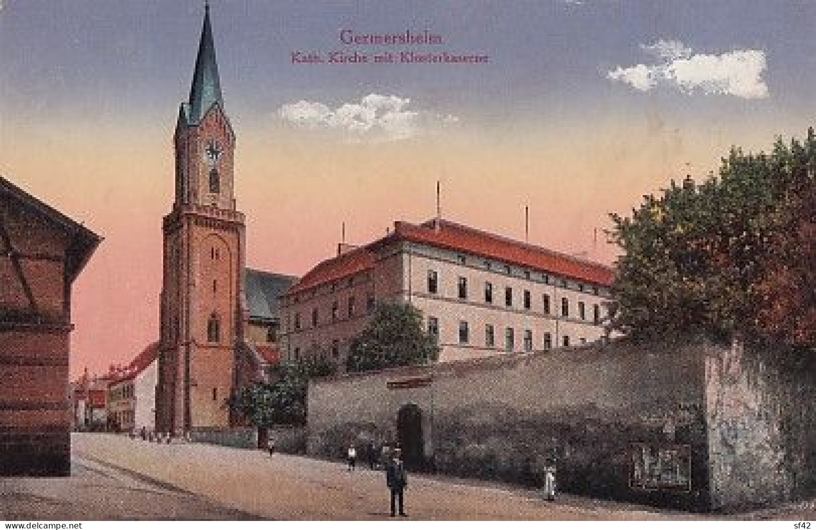 GERMERSHEIM                      KATH KIRCHE MIT KLOSTERKASERN - Germersheim