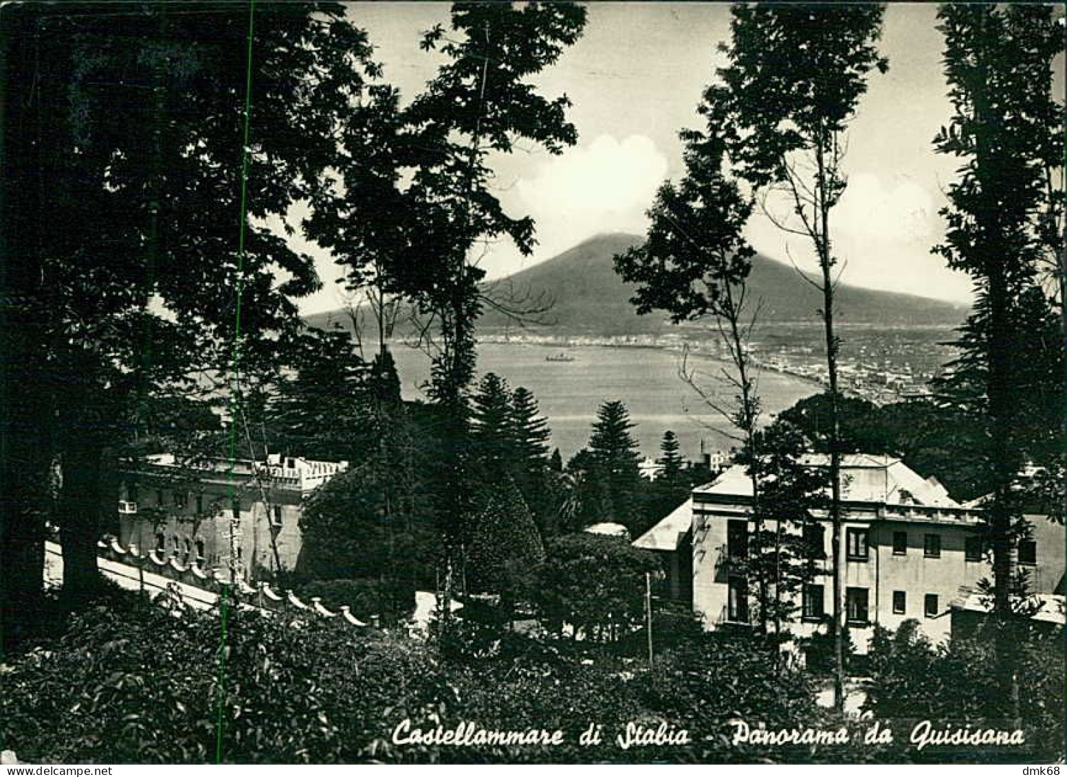 CASTELLAMMARE DI STABIA - PANORAMA DA QUISISANA - EDIZ. SCHETTINO - SPEDITA - 1956 (19569) - Castellammare Di Stabia