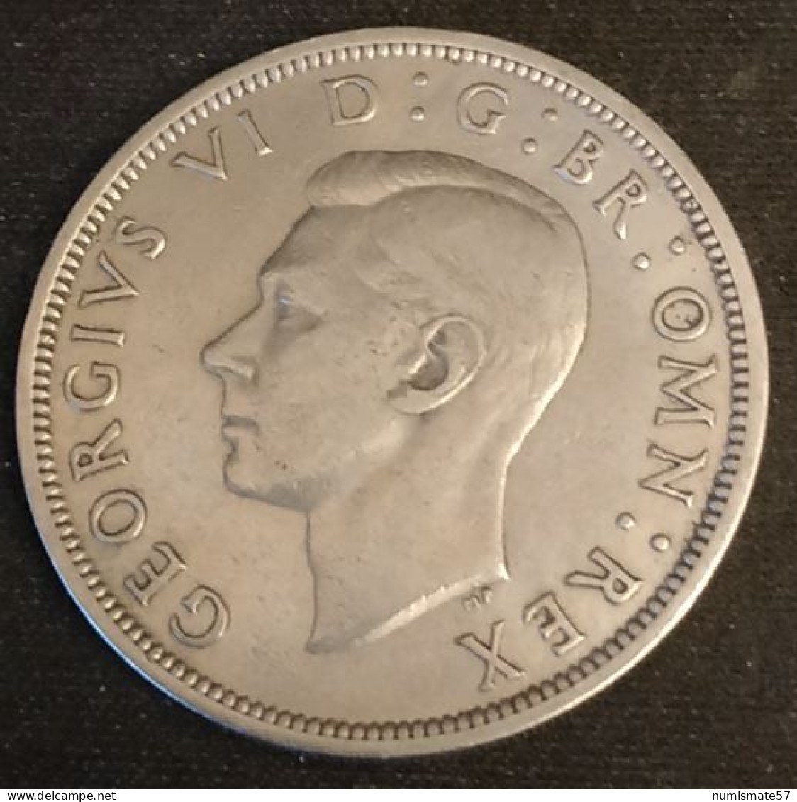 GRANDE BRETAGNE - HALF CROWN 1950 - George VI Sans ":IND:IMP:" - KM 879 - K. 1/2 Crown