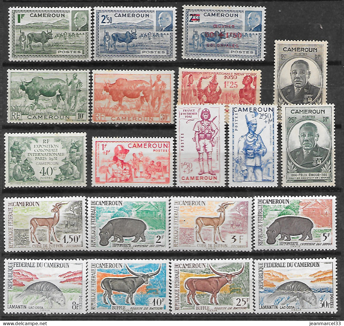 Cameroun 20 Timbres Neufs Avec Ou Sans Charnière - Used Stamps