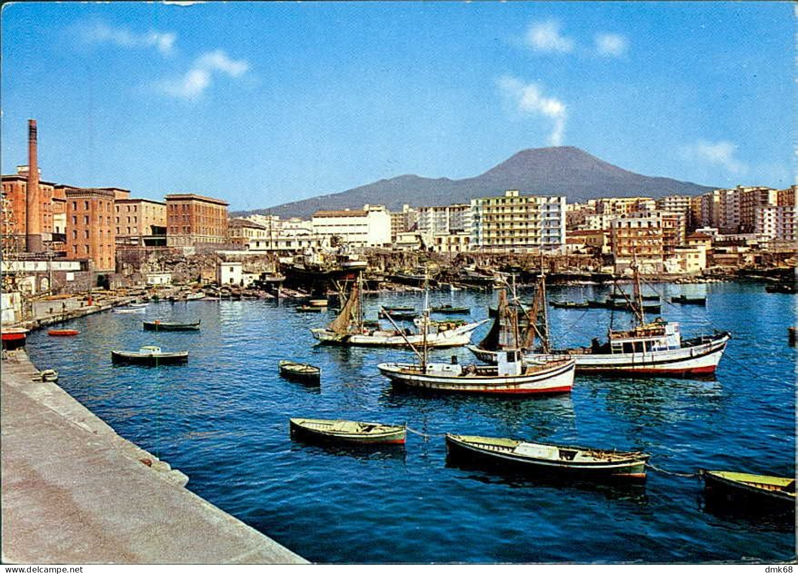 TORRE DEL GRECO - PANORAMA DEL PORTO E VESUVIO - EDIZIONE BUONANDI - SPEDITA - 1960s (19571) - Torre Del Greco