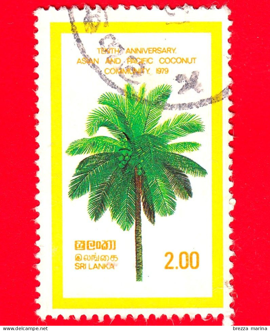 SRI LANKA - Usato - 1979 - 10° Anniversario Della Comunità APAC (Asian And Pacific Coconut Community) -  Palme - 2 - Sri Lanka (Ceylon) (1948-...)