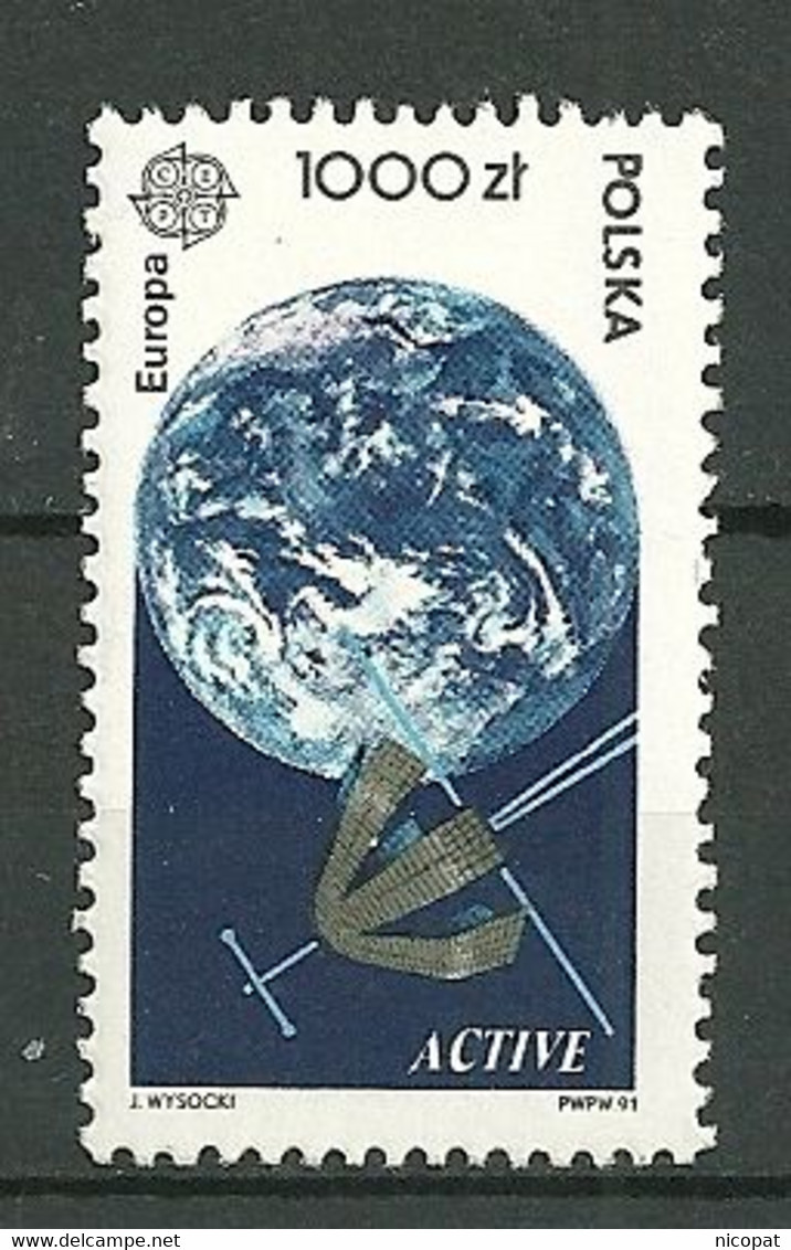 POLAND MNH ** 3126 EUROPA L'EUROPE ET L'ESPACE TERRE ET SATELITTE - Nuevos