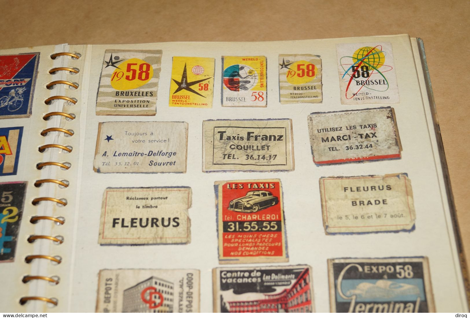 RARE,ALBUM DE BOITES D'ALLUMETTES COLLECTION DE 359 ETIQUETTES