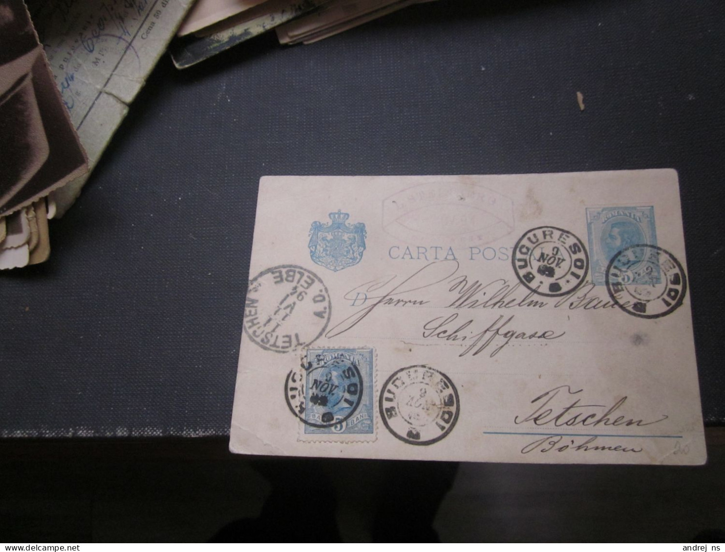 Carta Postala Bucuresti To Teschen 1894 - Brieven En Documenten