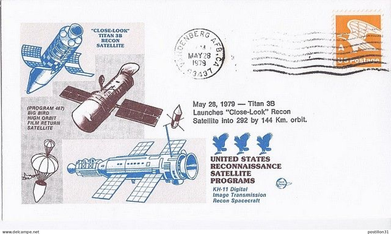 USA-AERO N° 1201 S/L.DE VANDENBERG/28.5.79  THEME: SATELLITE TITAN - 3c. 1961-... Lettres