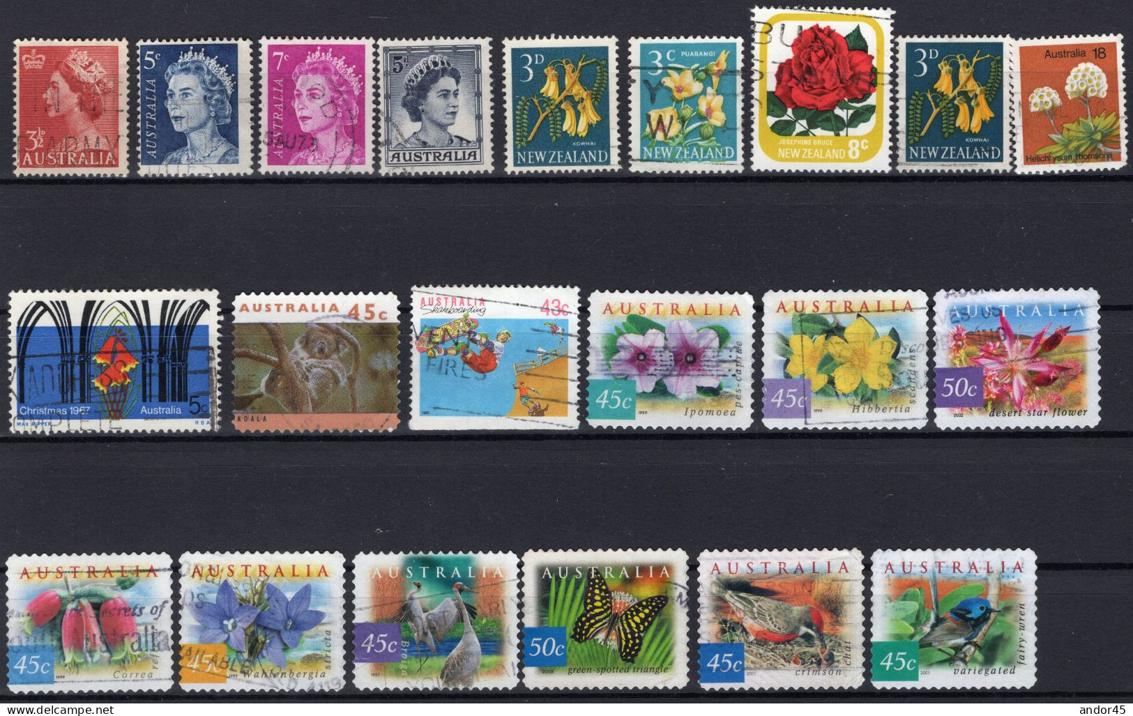 BELL'INSIEME DI VENTISETTE VALORI DELL'AUSTRALIA USATI CON DIVERSI ANNULLI ED ALCUNI NUOVI - Used Stamps