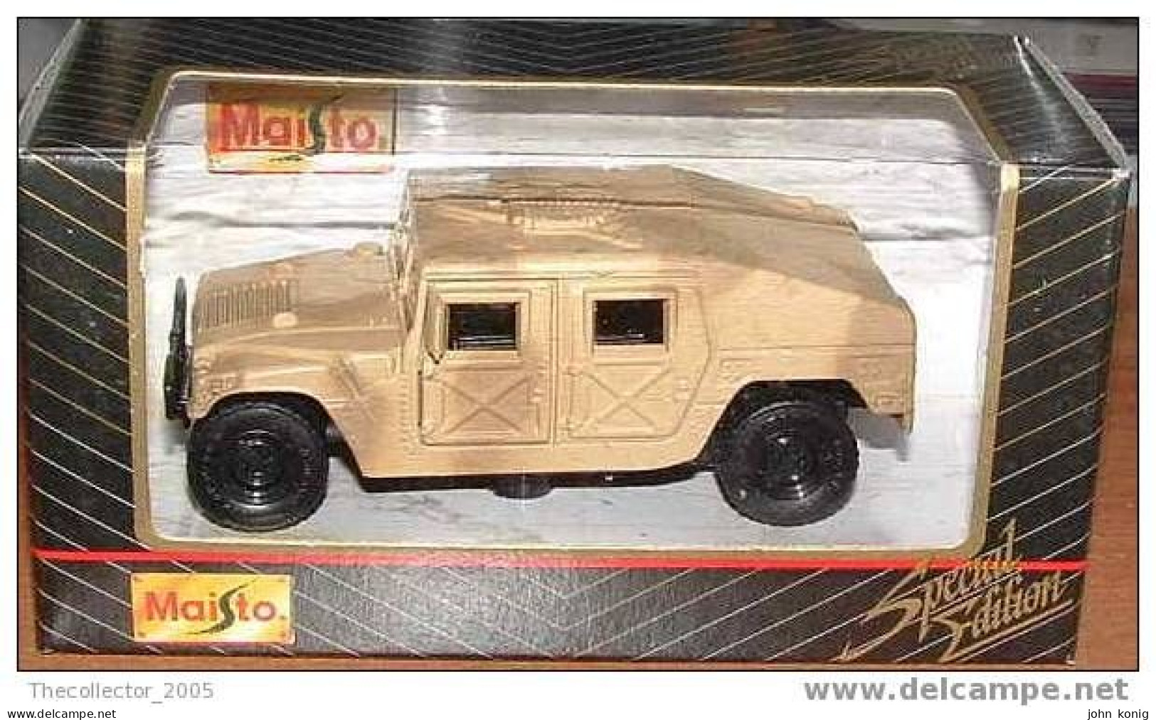 MAISTO - DIE CAST MODEL-AUTOMODELLO - MILITARY VEHICLE - HUMVER - DESERT VERSION (1:43) - Maisto