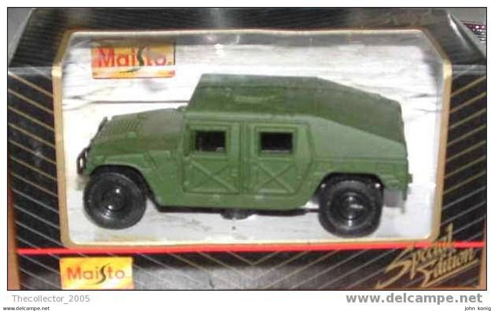 MAISTO - DIE CAST MODEL-AUTOMODELLO - MILITARY VEHICLE - HUMVER - GREEN VERSION (1:43) - Maisto