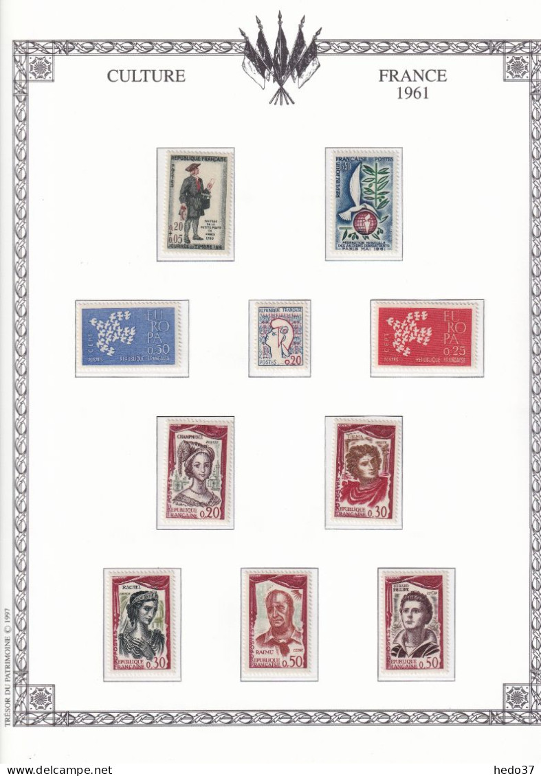 France Année Complète 1961 - N°1281/1324 - Neufs ** Sans Charnière - TB - 1960-1969