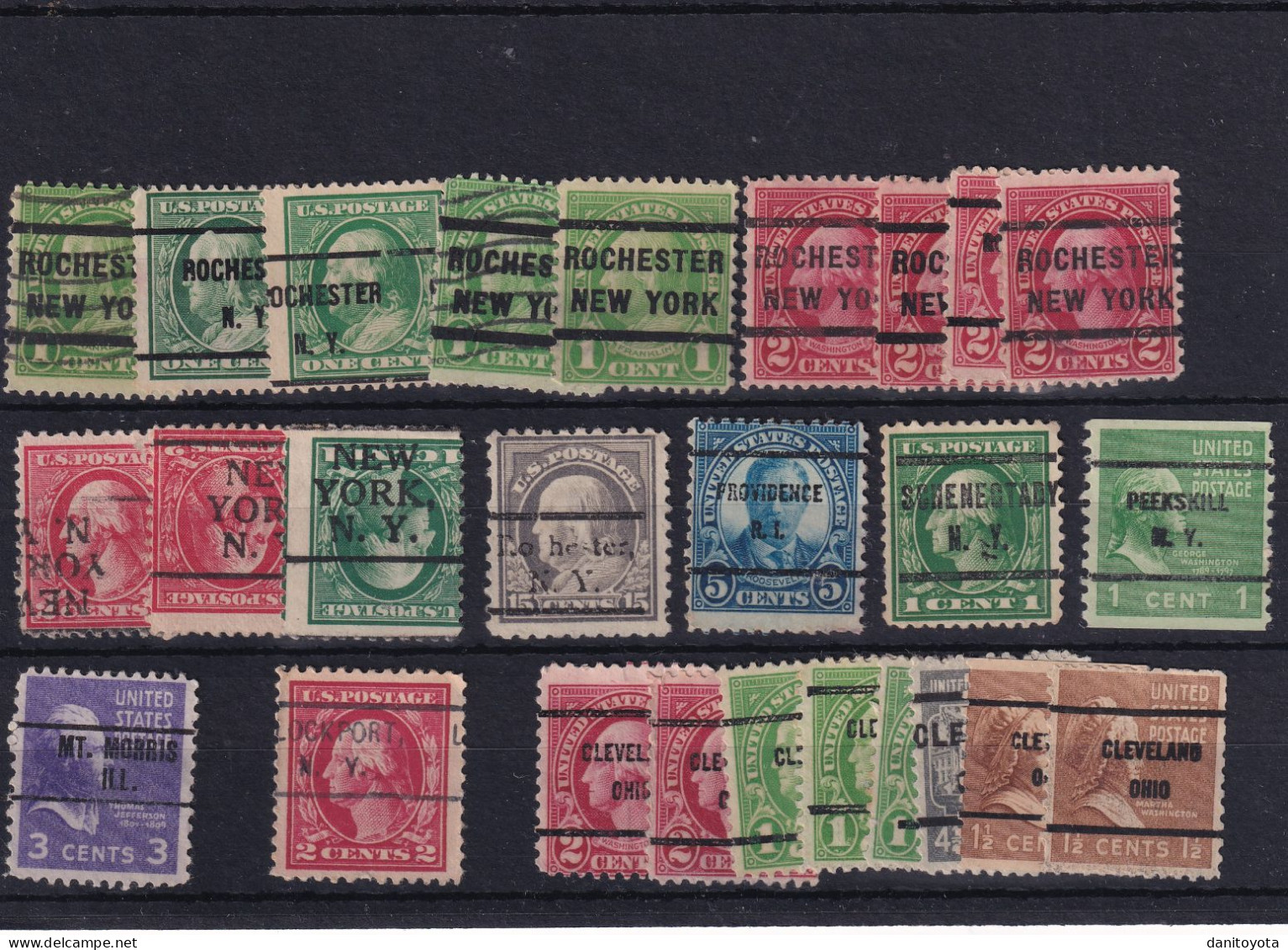 Estados Unidos. Conjunto De 127 Sellos Pre Obliterados - Used Stamps