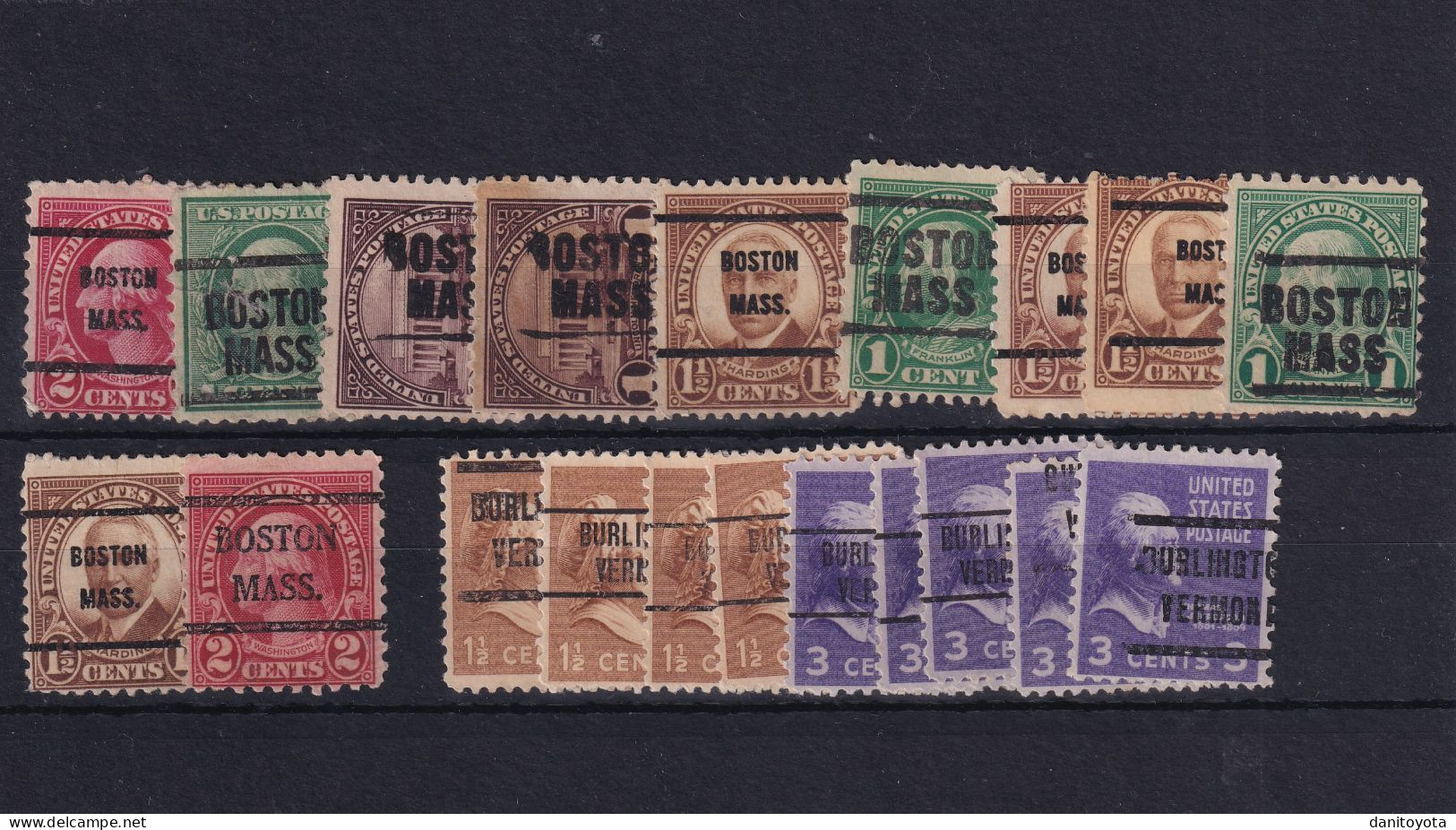 Estados Unidos. Conjunto De 127 Sellos Pre Obliterados - Used Stamps