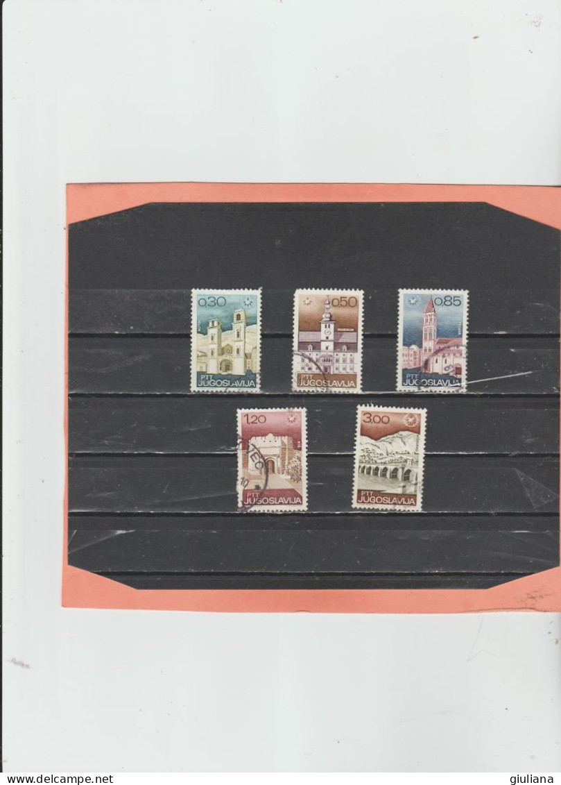 Jugoslavia 1967 - (UN) 1116/21 Used "Anno Internazionale Del Turismo. Vedute" - 5 Valori Della Serie - Used Stamps