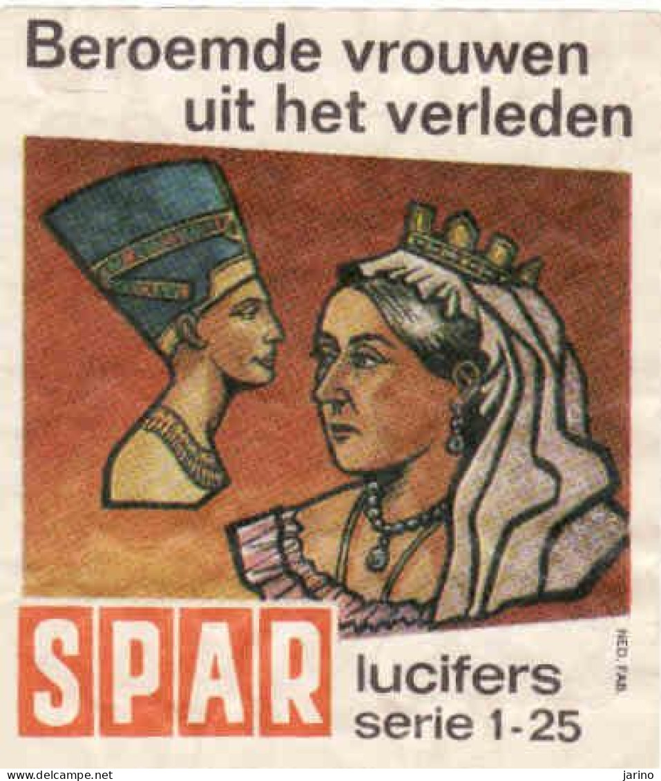 Dutch Matchbox Packet Label, 65 X 75 Mm, SPAR Serie 1 - 25, Beroemde Vrouwen Uit Het Verleden, Holland, Netherlands - Boites D'allumettes - Etiquettes