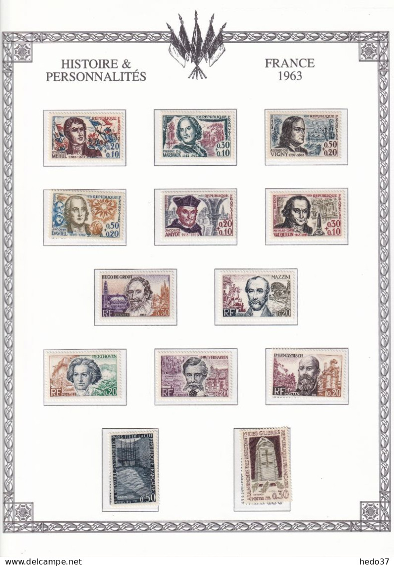 France Année Complète 1963 - N°1368/1403 - Neufs ** Sans Charnière - TB - 1960-1969