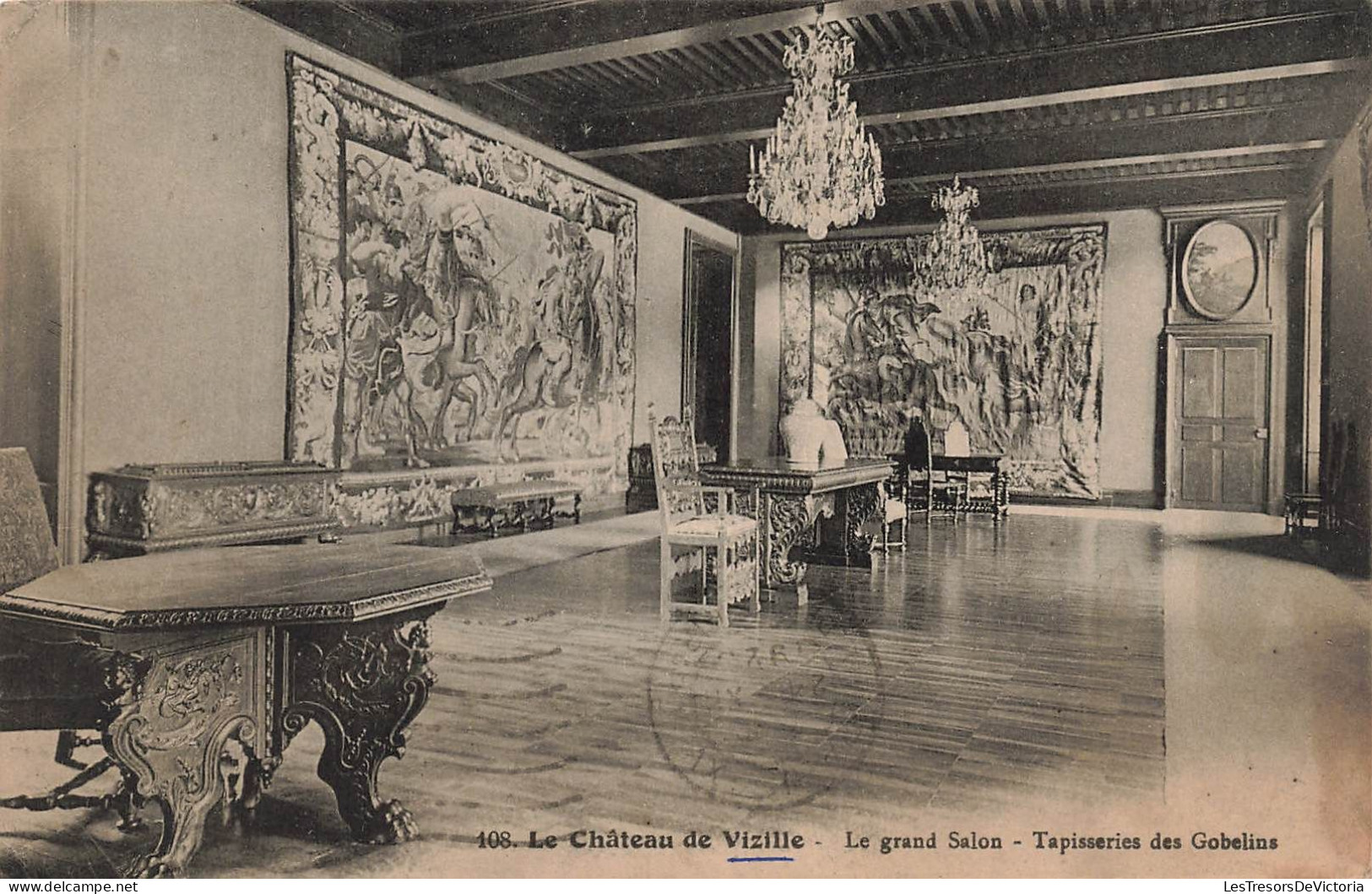 FRANCE - Le Château De Vizille - Vue D'ensemble Du Grand Salon - Tapisseries Des Gobelins - Carte Postale Ancienne - Vizille