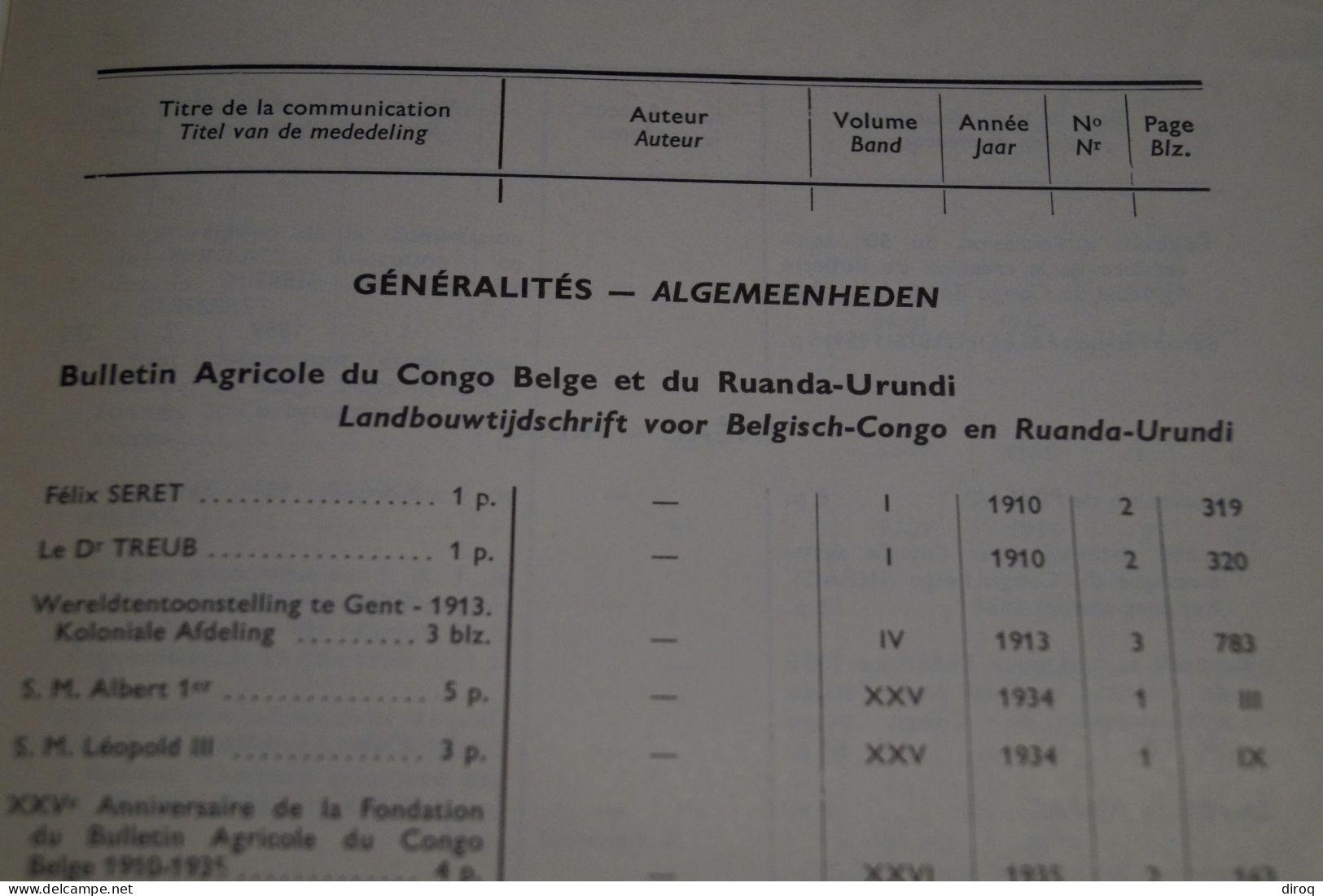 Congo Belge Et Ruanda-Urundi,219 Pages,Bulletin Agricole,24 Cm. Sur 16 Cm.1910-1959 - Autres & Non Classés