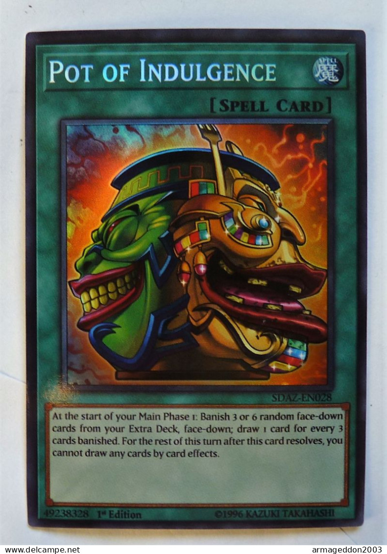 Carte Neuve Yugioh! US HOLO 1st Edition 1996 SDAZ-EN028 Pot Of Extravagance - Yu-Gi-Oh