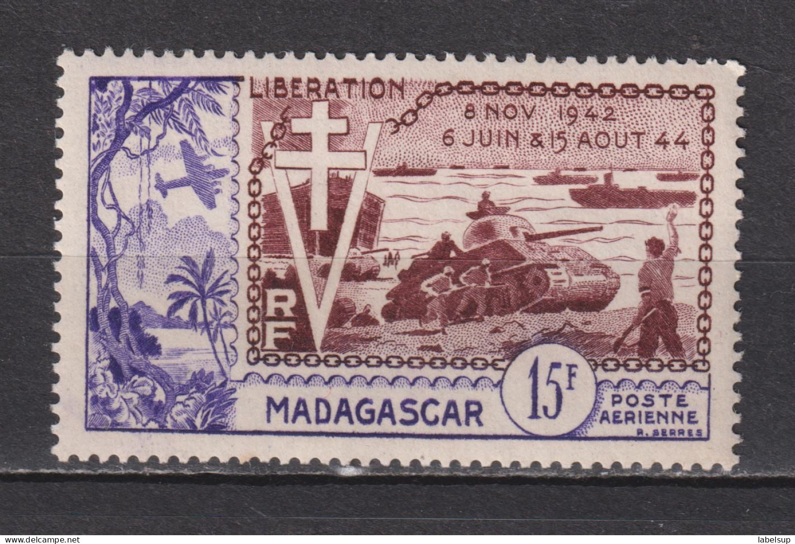 Timbre Neuf** De Madagascar De 1954 N° PA74 MNH - Aéreo