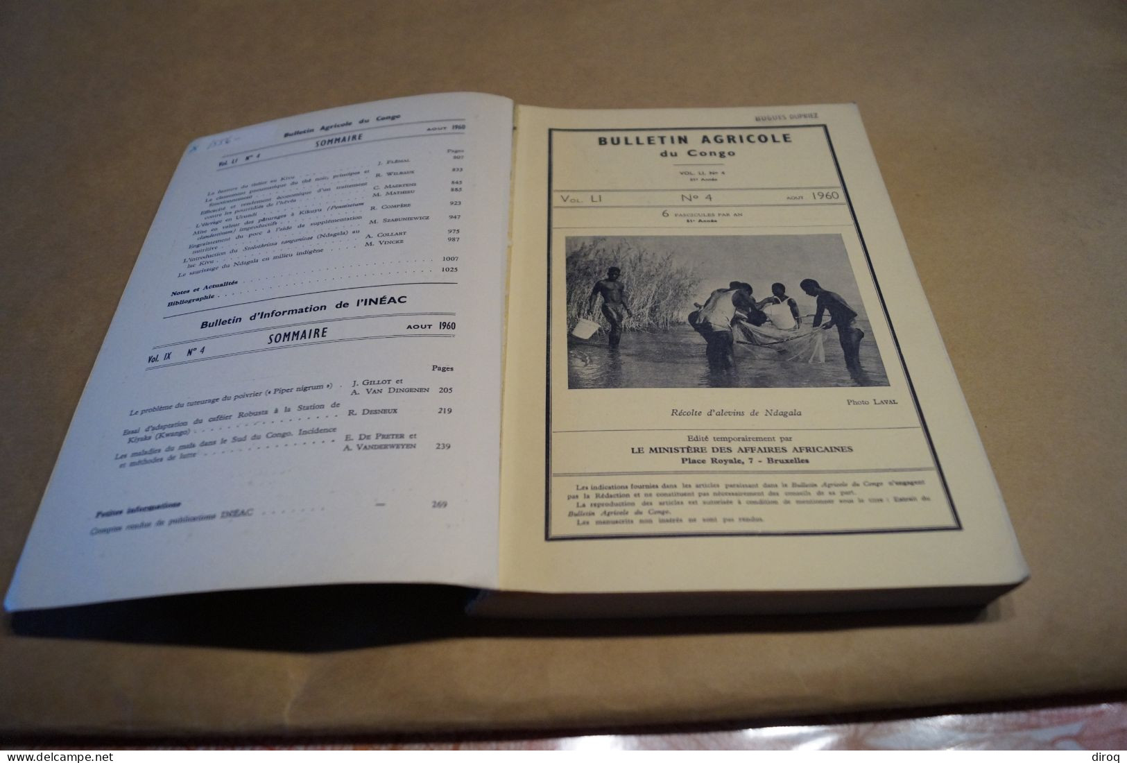 Congo Belge Et Ruanda-Urundi,268 Pages,Bulletin Agricole,24 Cm. Sur 16 Cm.1960 - Andere & Zonder Classificatie