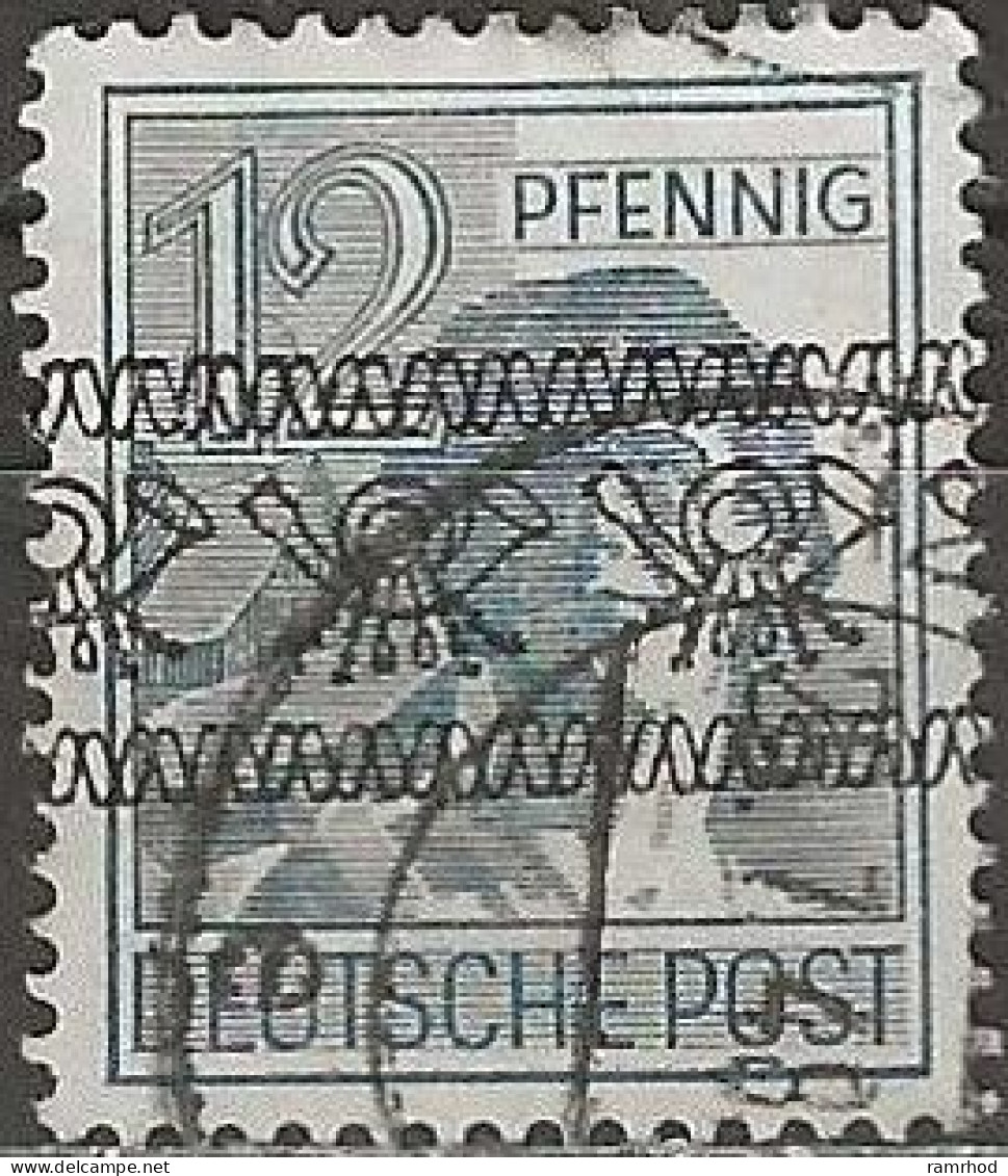 GERMANY 1948 Currency Reform - Labourer Overprinted - 12pf. - Grey FU - Oblitérés