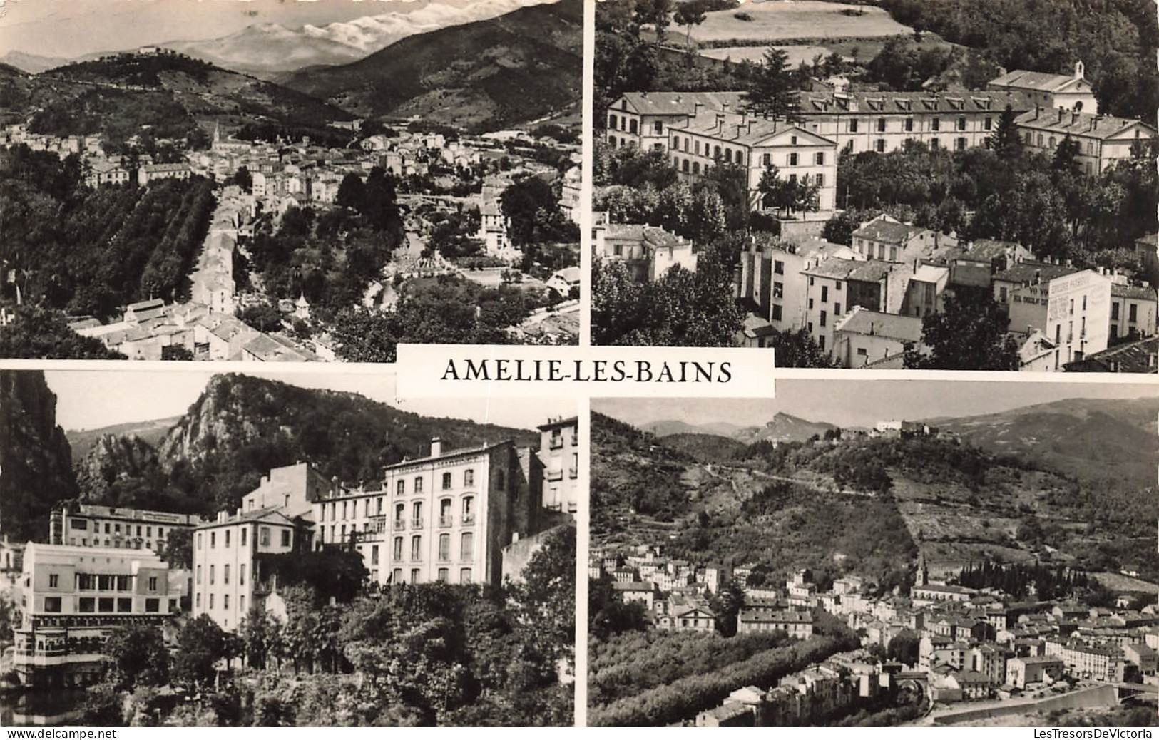 FRANCE - Amélie Les Bains - Multivue - Vue Générale - L'hôpital Mitlitaire - Les Thermes Pujade - Carte Postale - Amélie-les-Bains-Palalda