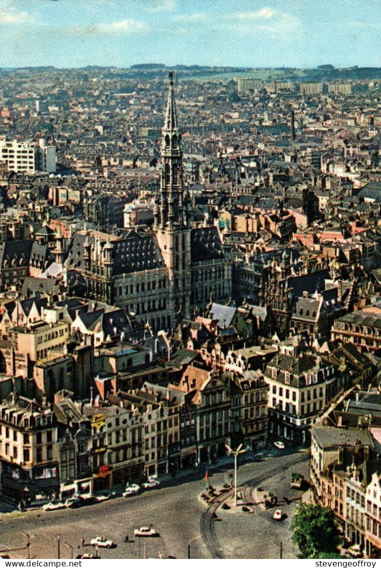 Belgique Bruxelles Panorama Du Centre Hotel De Ville De La Grand Place 1995 Bruneteau Poitiers - Multi-vues, Vues Panoramiques