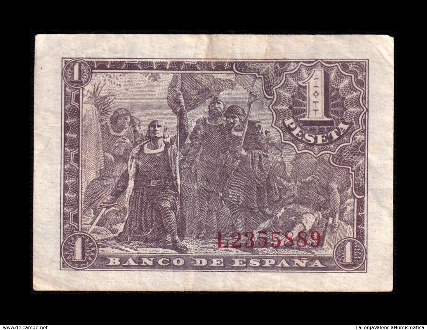 España Spain 1 Peseta Fernando II De Aragón 1943 Pick 126 Serie L Mbc Vf - 1-2 Pesetas