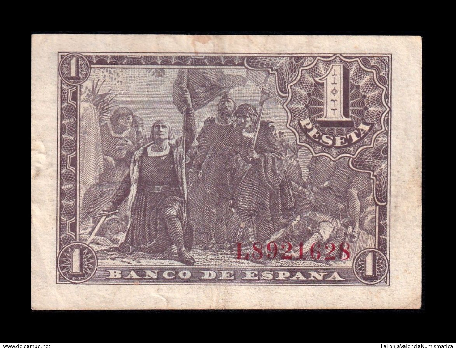 España Spain 1 Peseta Fernando II De Aragón 1943 Pick 126 Serie L Mbc Vf - 1-2 Peseten