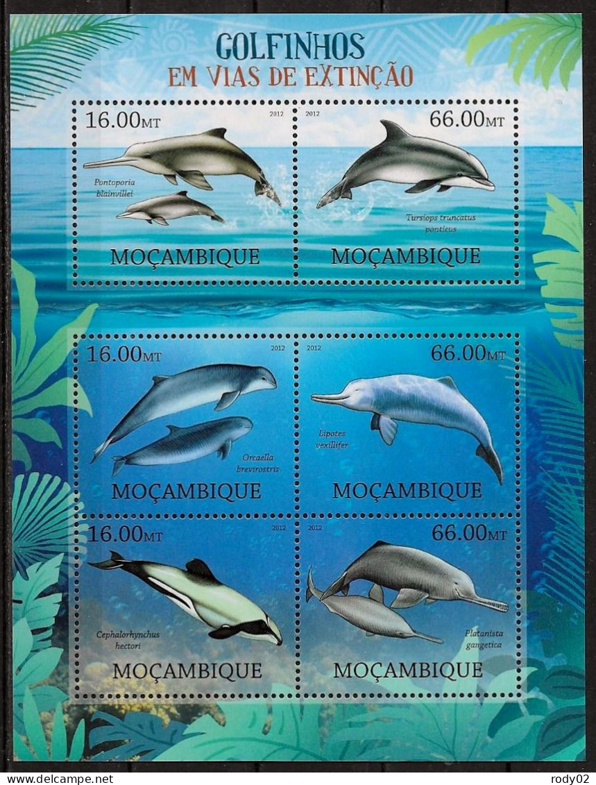 MOZAMBIQUE - DAUPHINS - N° 4767 A 4772 ET BF 567 - NEUF** MNH - Delfines