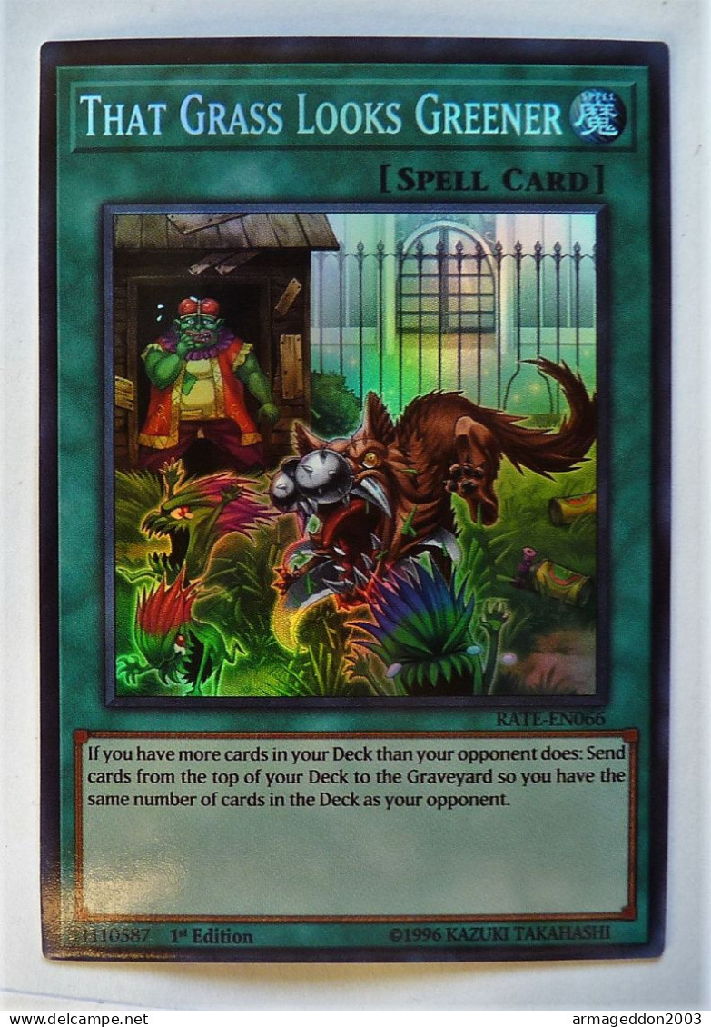 Carte Neuve Yugioh! US HOLO 1st Edition 1996 RATE-EN066 That Grass Looks Greener - Yu-Gi-Oh