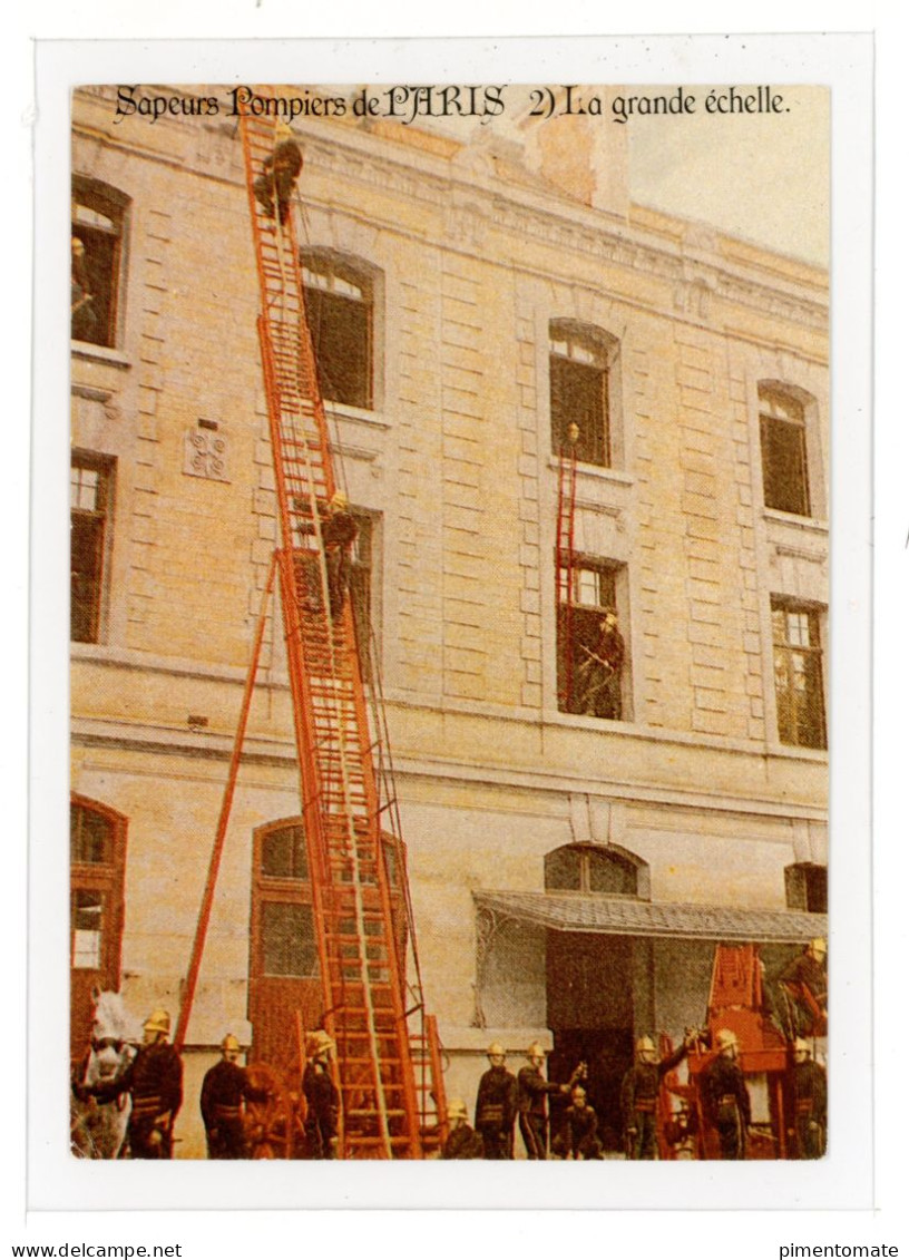 SAPEURS POMPIERS DE PARIS LOT 5 CARTES TIRAGE LIMITE A 2000 EXEMPLAIRES REPRODUCTION - Firemen