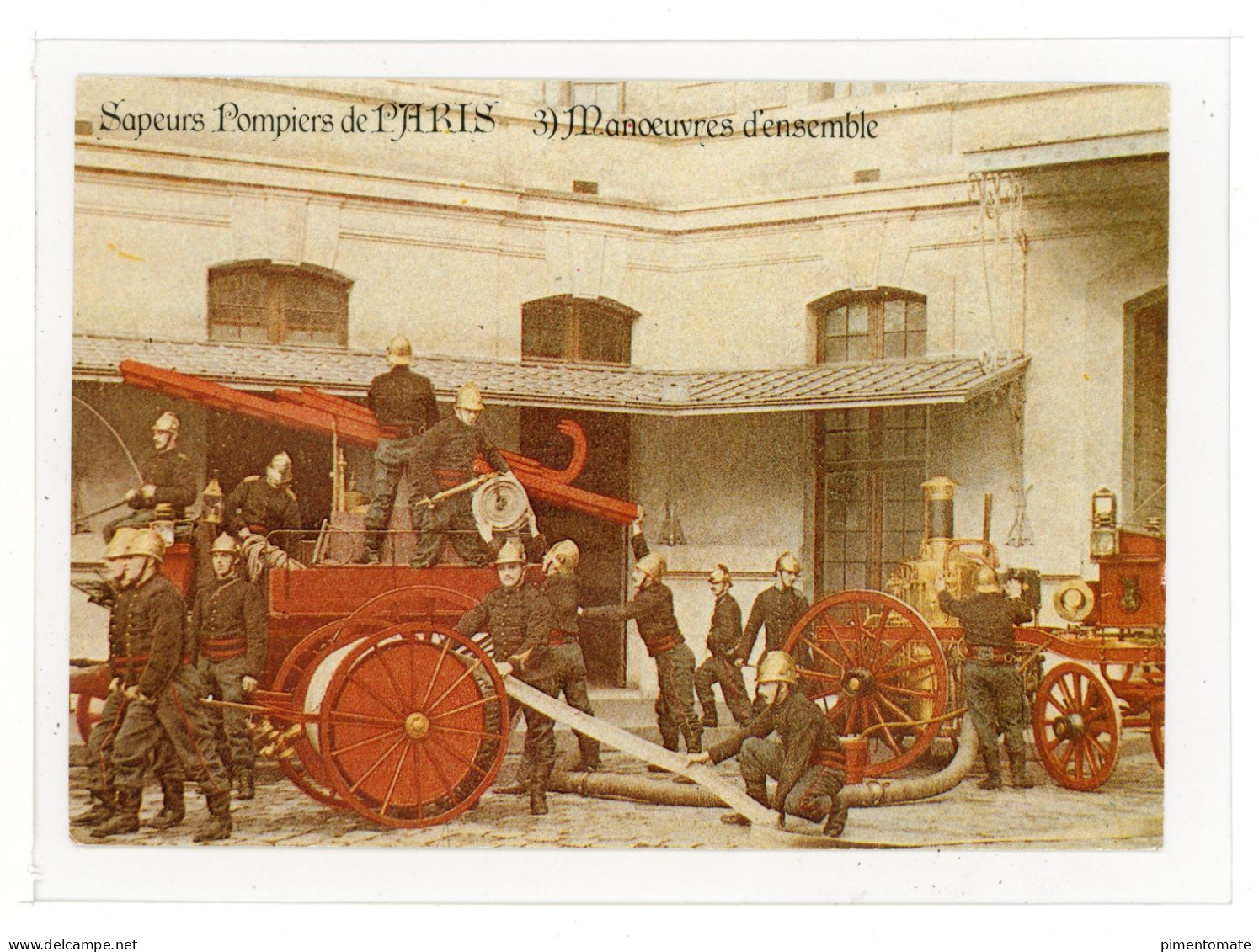 SAPEURS POMPIERS DE PARIS LOT 5 CARTES TIRAGE LIMITE A 2000 EXEMPLAIRES REPRODUCTION - Feuerwehr