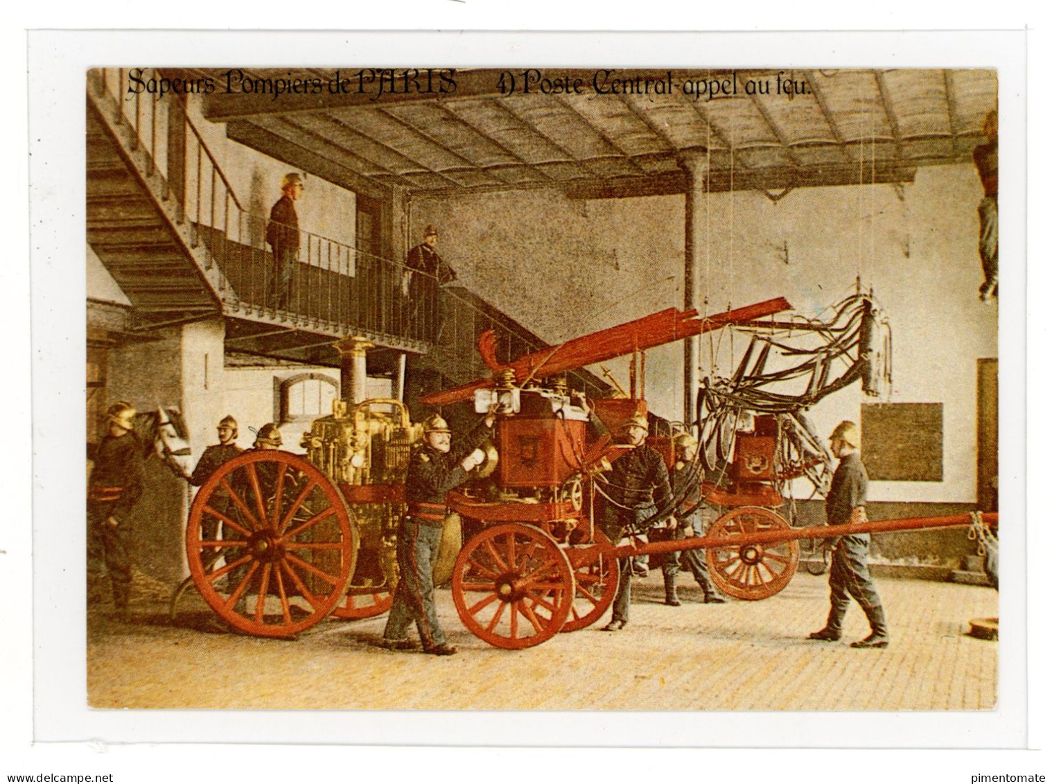 SAPEURS POMPIERS DE PARIS LOT 5 CARTES TIRAGE LIMITE A 2000 EXEMPLAIRES REPRODUCTION - Firemen