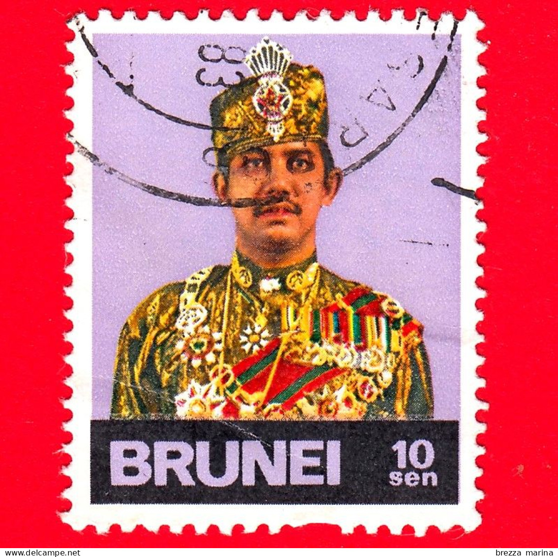 BRUNEI - Usato - 1974 - Sultano Hassanal Bolkiah (1° Serie) (1974-1978) - 10 - Brunei (1984-...)