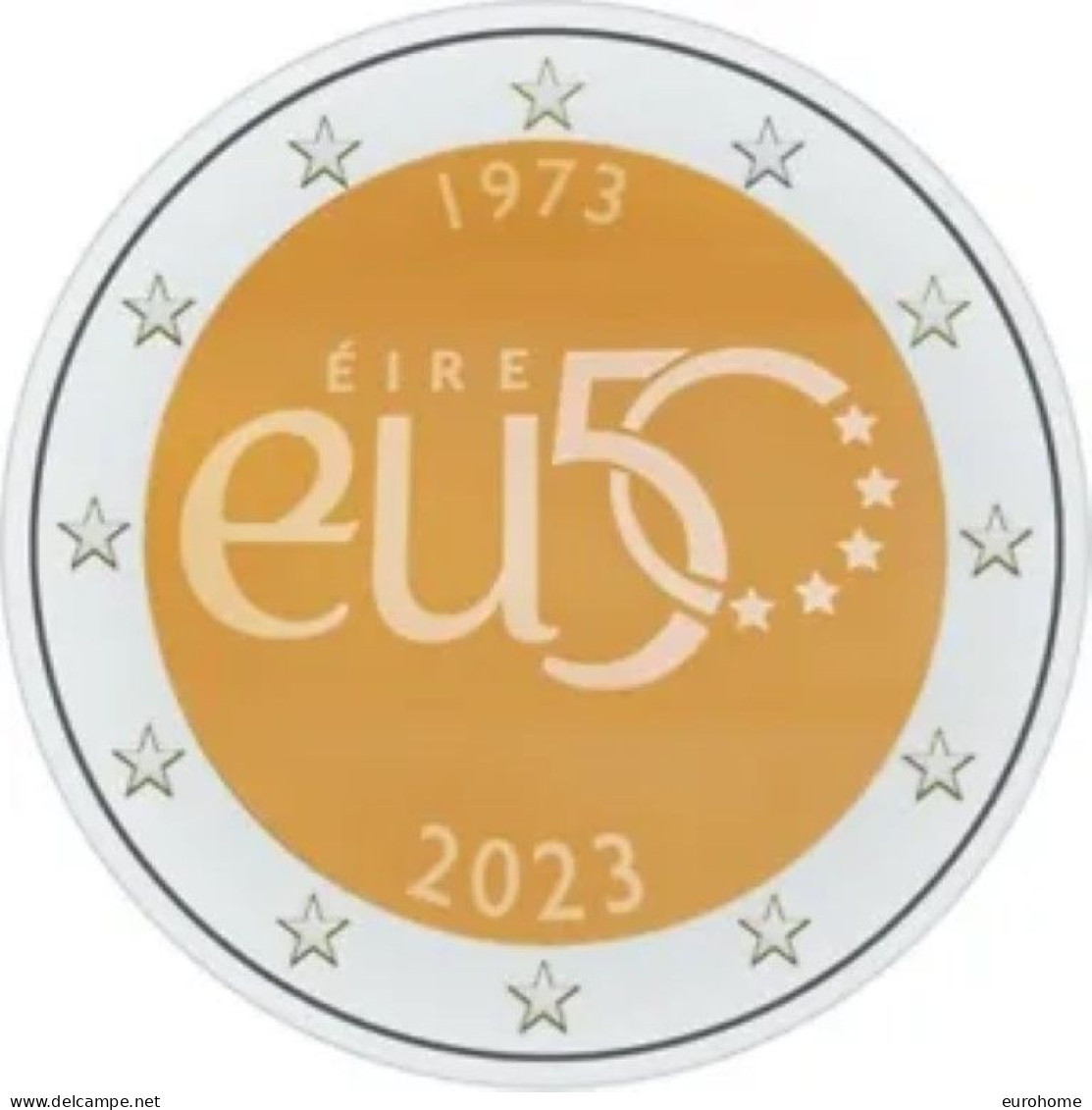 Ierland 2023    2 Euro Comm.  "50 Jaar EU Membership""    UNC Uit De Rol  UNC Du Rouleaux  !! - Ireland