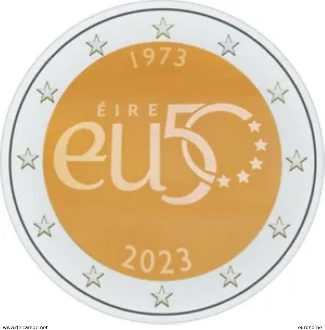 Ierland 2023    2 Euro Comm.  "50 Jaar EU Membership""    UNC Uit De Rol  UNC Du Rouleaux  !! - Irlande