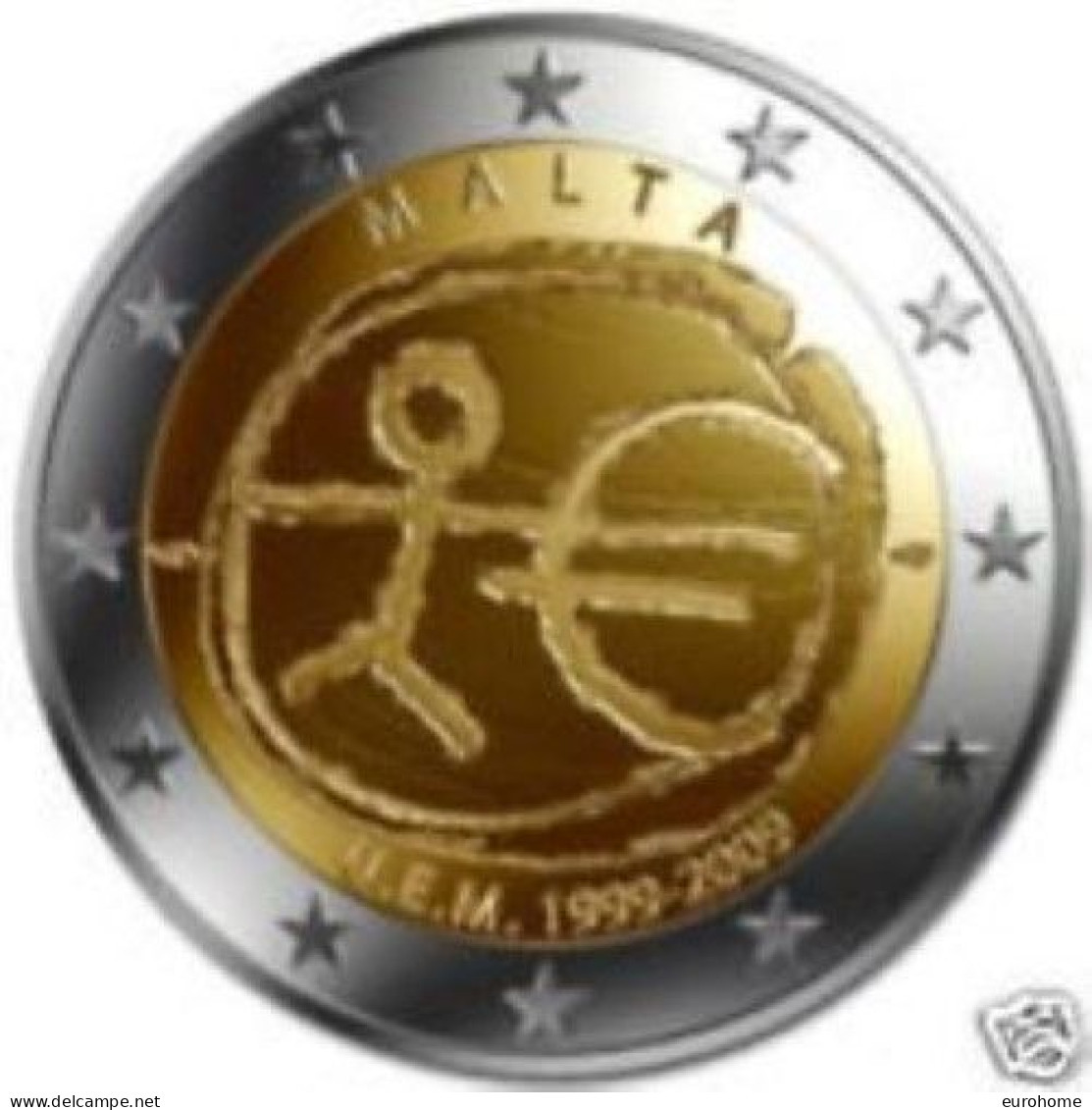 Malta 2009  2 Euro Commemo   EMU    UNC Uit De Rol  UNC Du Rouleaux - Malta