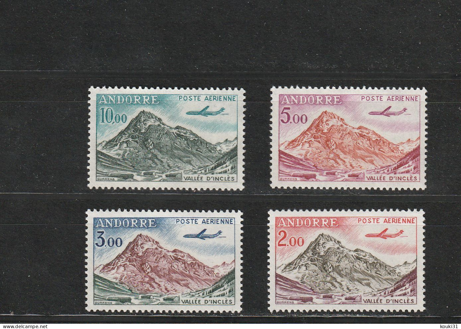 Andorre YT PA 5/8 ** : Caravelle - 1961 - Airmail