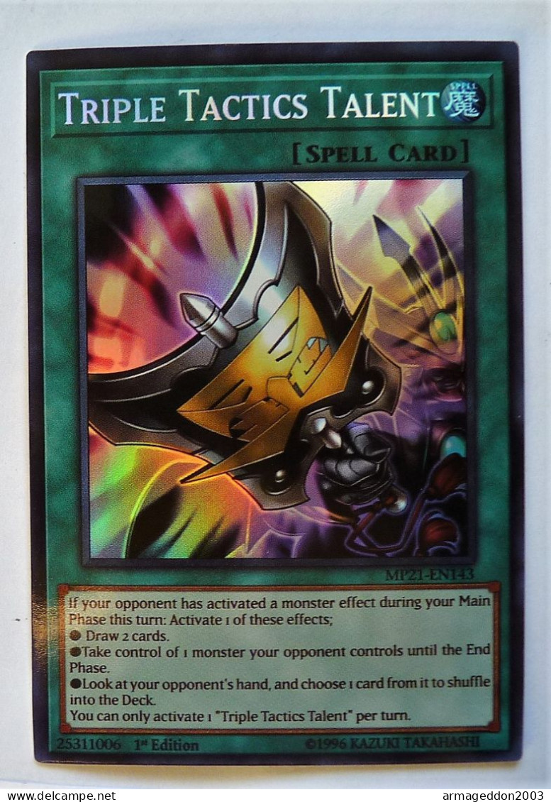 Carte Neuve Yugioh! US HOLO 1st Edition 1996 MP21-EN143 Triple Tactics Talent - Yu-Gi-Oh