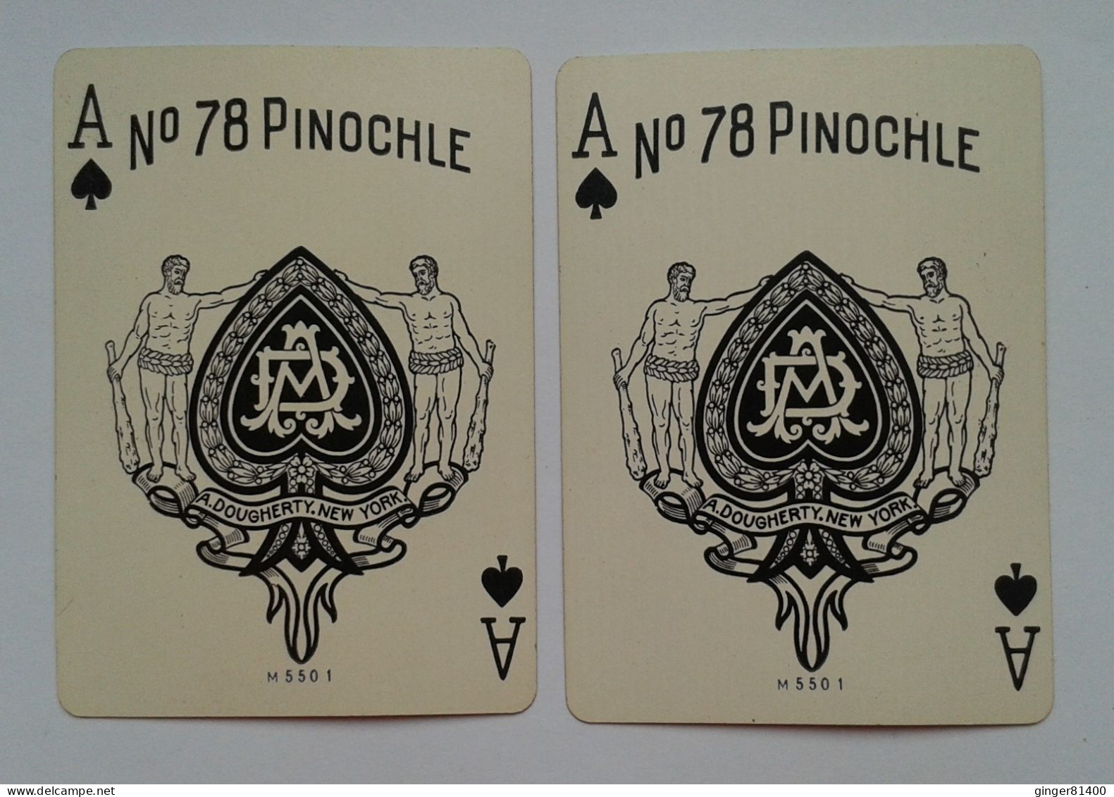 Jeu Ancien Américain 7s And 8s DOUBLE PINOCHLE Playing Cards A. DOUGHERTY New York. Sympa ! - Other & Unclassified