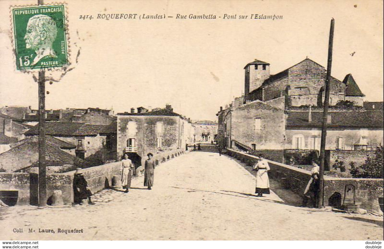 D40   ROQUEFORT   Rue Gambetta   Pont Sur L'Estampon - Roquefort