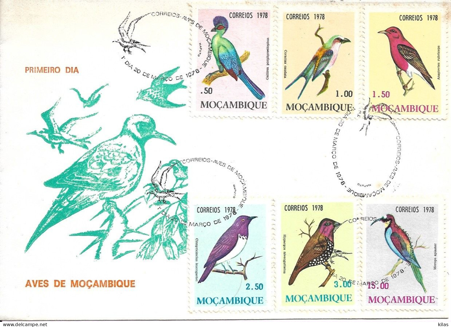 MOZAMBIQUE 1978 Birds FDC - Mozambique